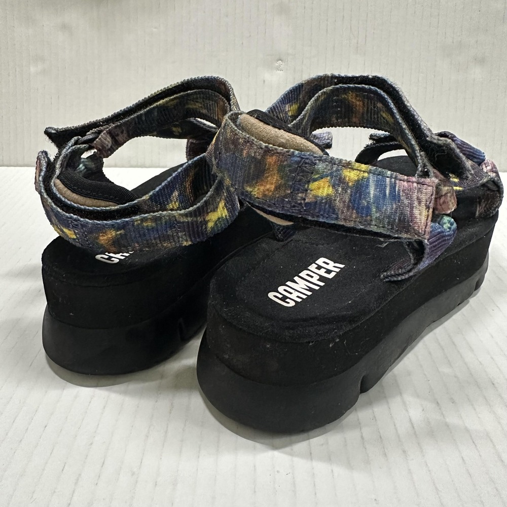 Camper Oruga Up Platform Sandal Womens Size 6 36 Multicolor Tie Dye Strappy - Picture 3 of 9